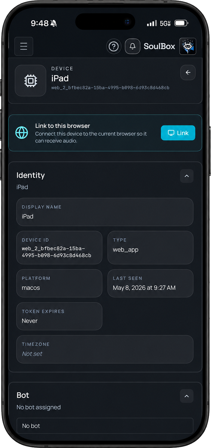 External web device view