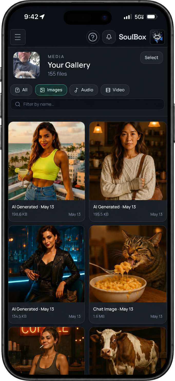User media gallery